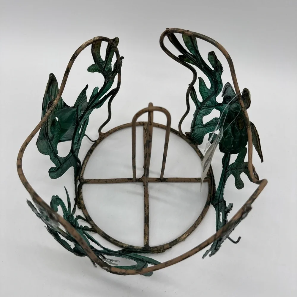 Metal Paper Towel Holder - Beach House Decor Coastal Decor Crab Turtle Coral New